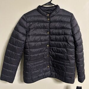 Ralph Lauren LRL Size Large Packable Puffer Jacket Black Snap Up New Lightweight